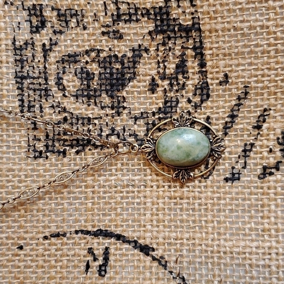 Vintage style moss Agate pendant - Picture 1 of 8
